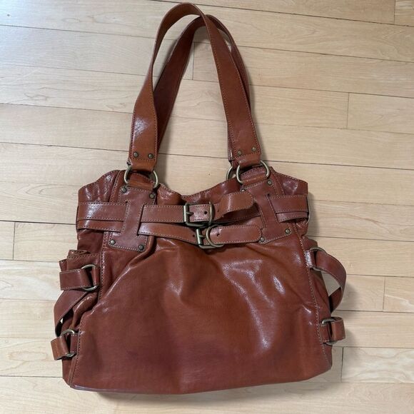 KOOBA LENA Large Leather Buckle Bag in Honey Tan - Picture 14 of 14